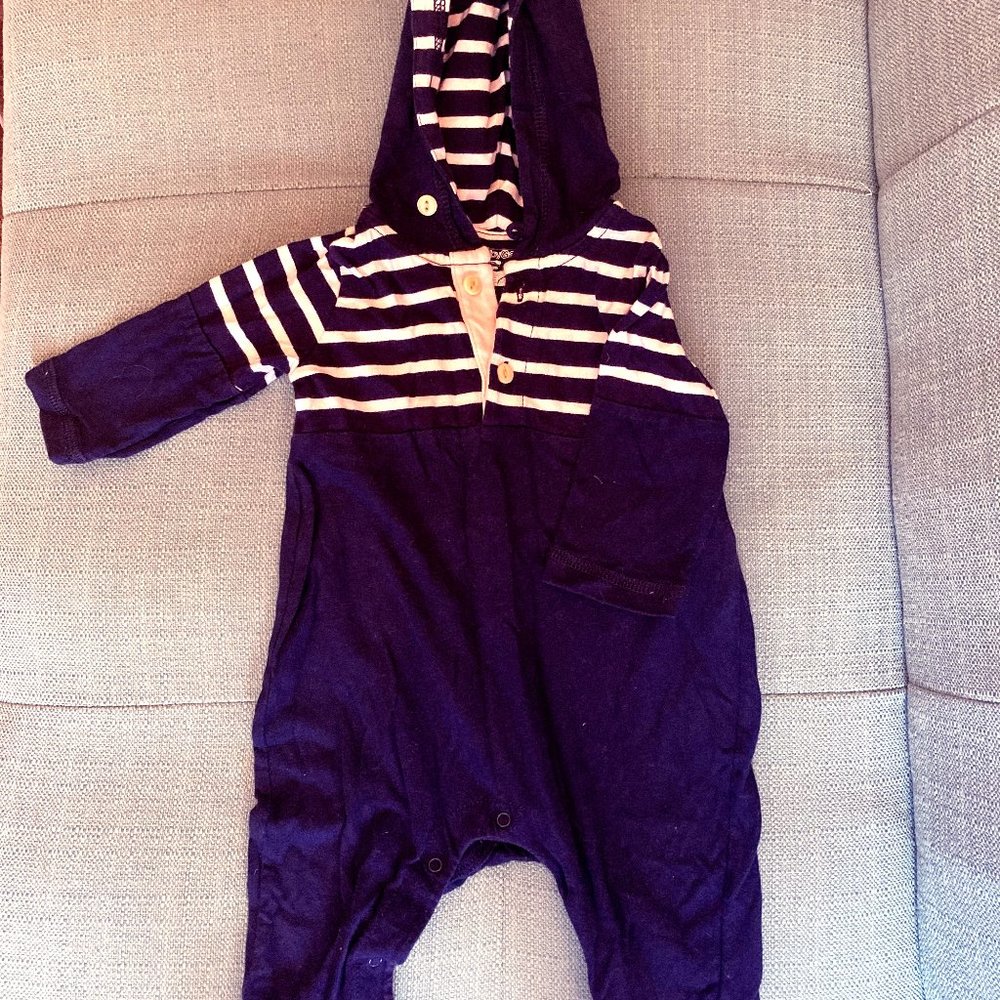 Navy Hooded Onesie